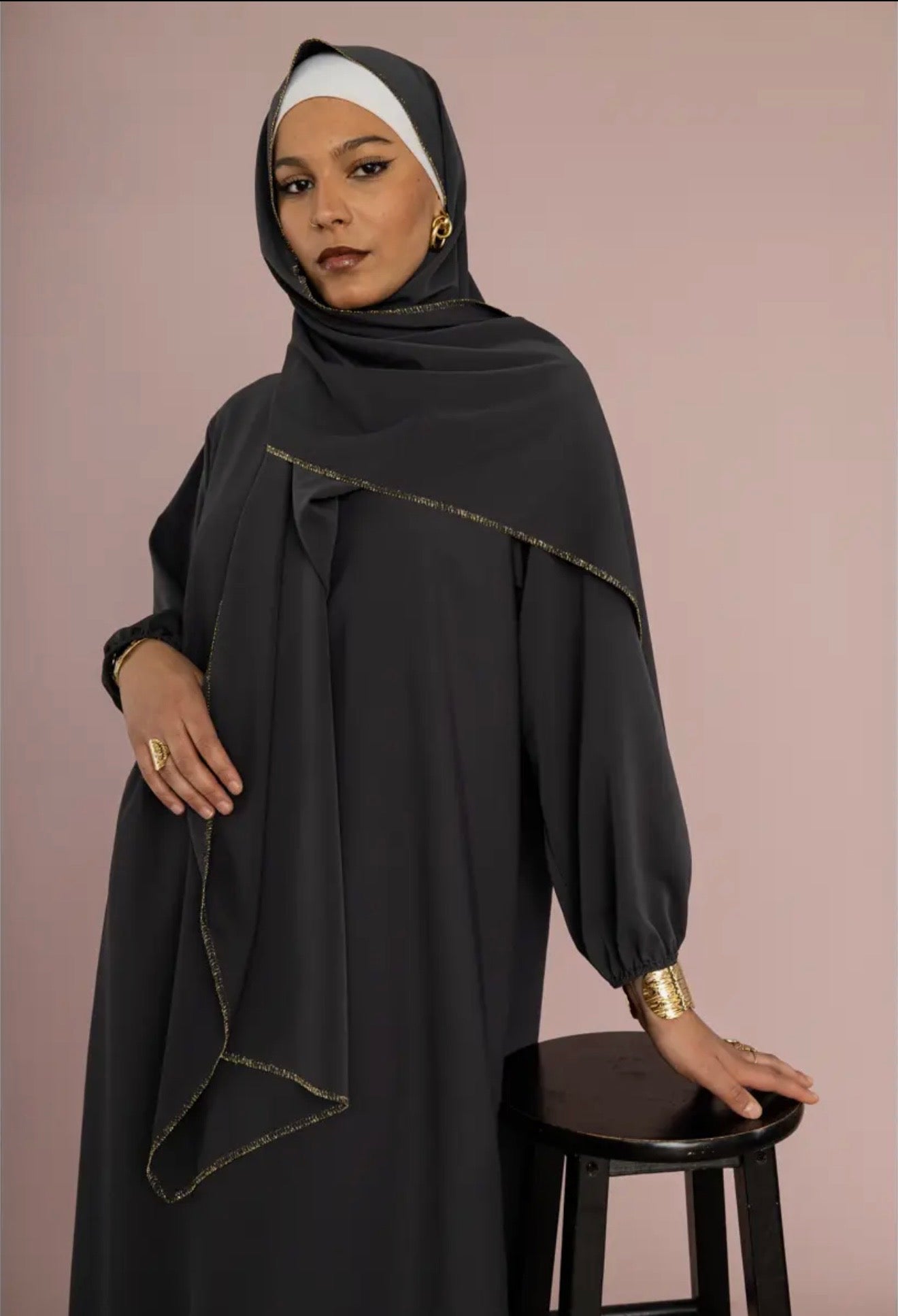 Lot de 2 abayas en soie de médine