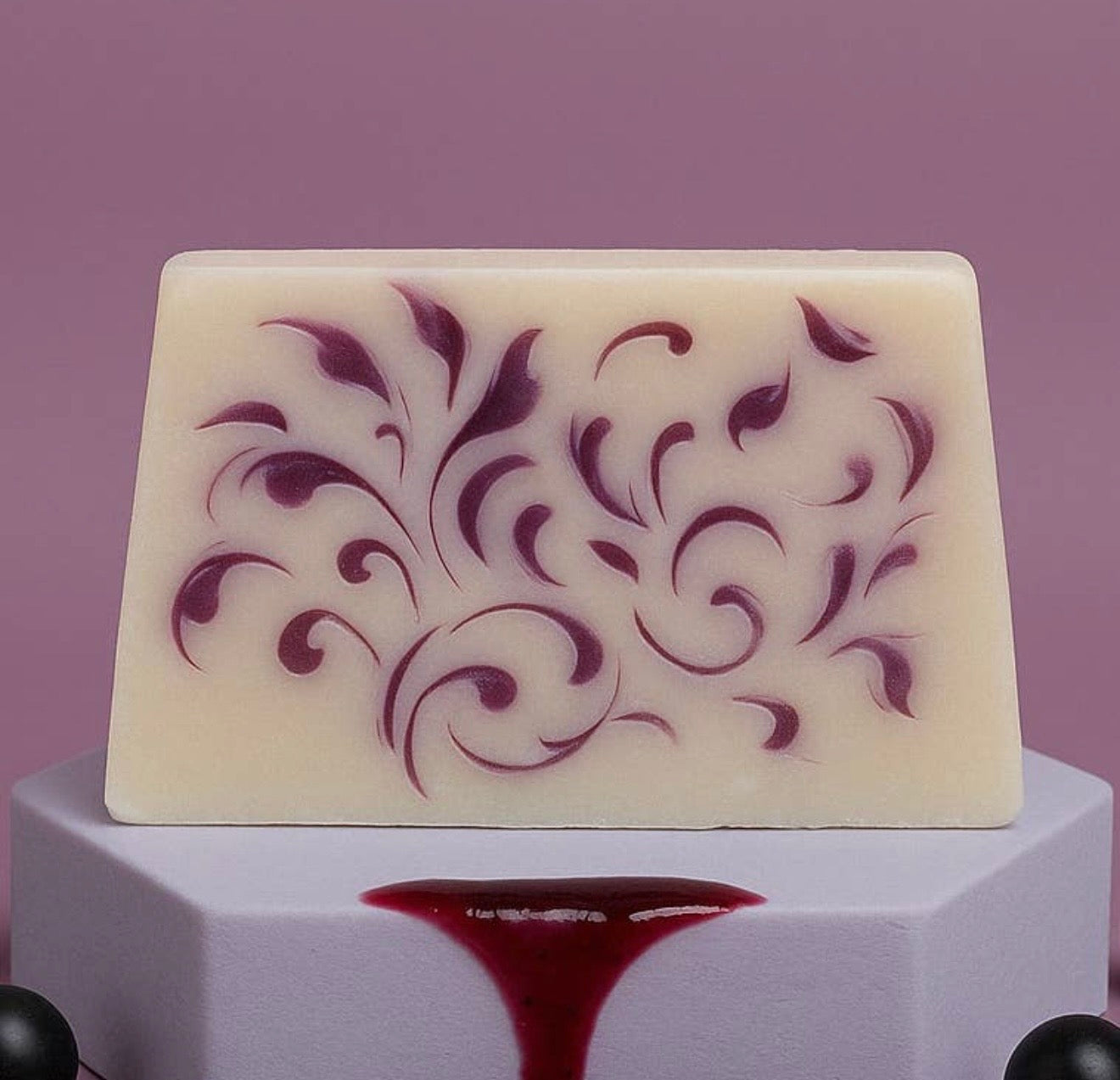 Lot de 10 tranches de savon cassis
