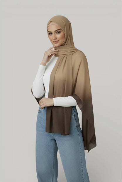 Lot de 2 hijabs dégradé