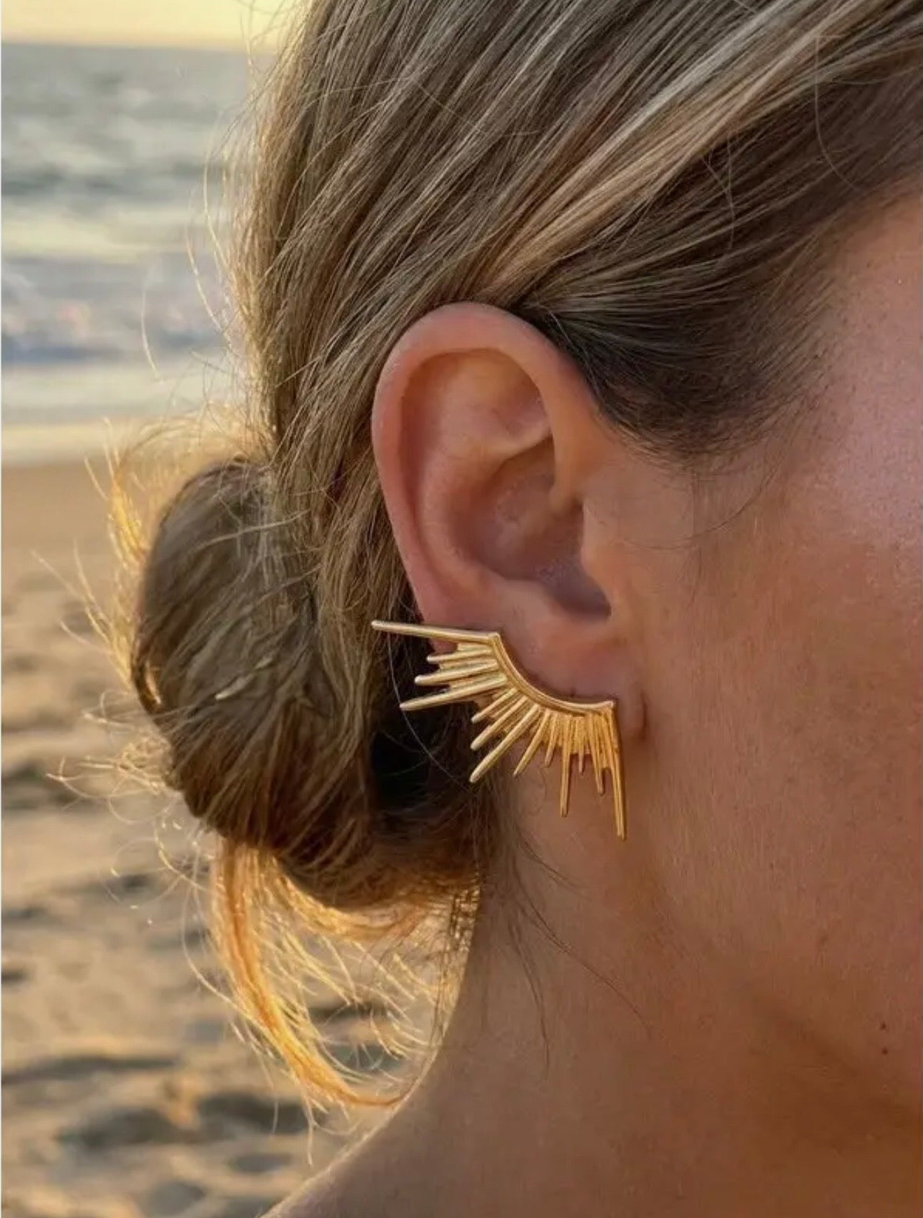 Lot de 2 boucles d’oreilles en acier inoxydable