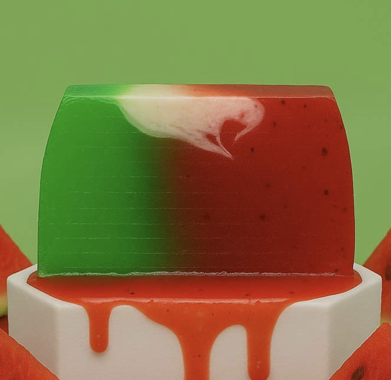 Lot de 10 tranches de savon pastèque