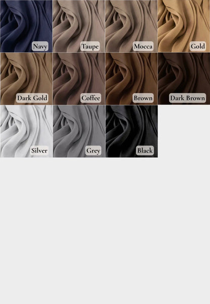 Lot de 2 hijabs en satin côtelé