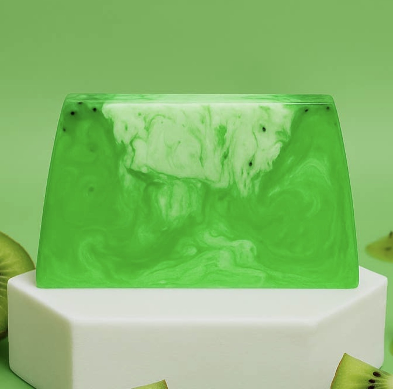 Lot de 10 tranches de savon kiwi