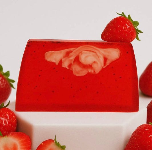 Lot de 10 tranches de savon fraise des bois