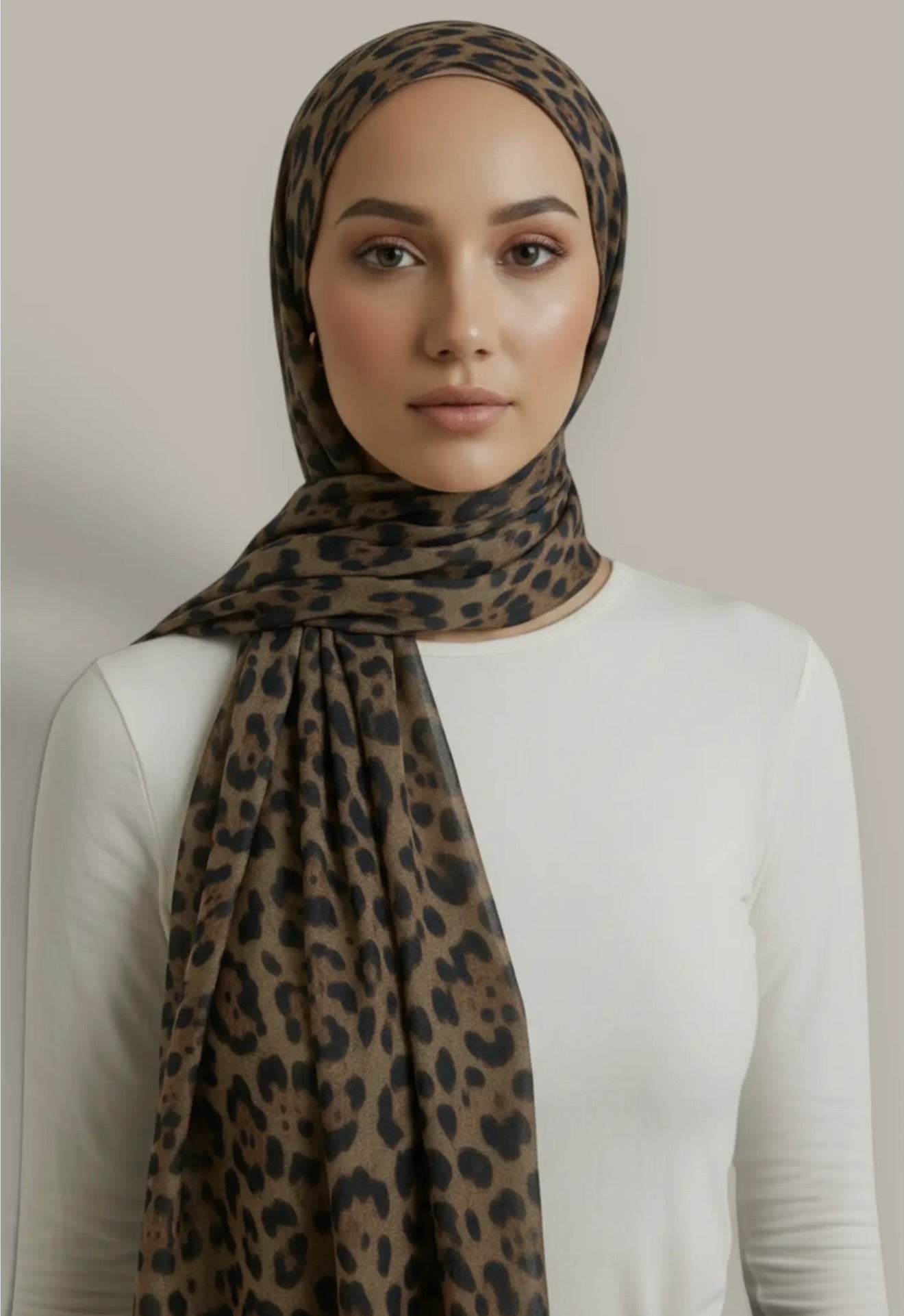Lot de 2 hijabs léopard