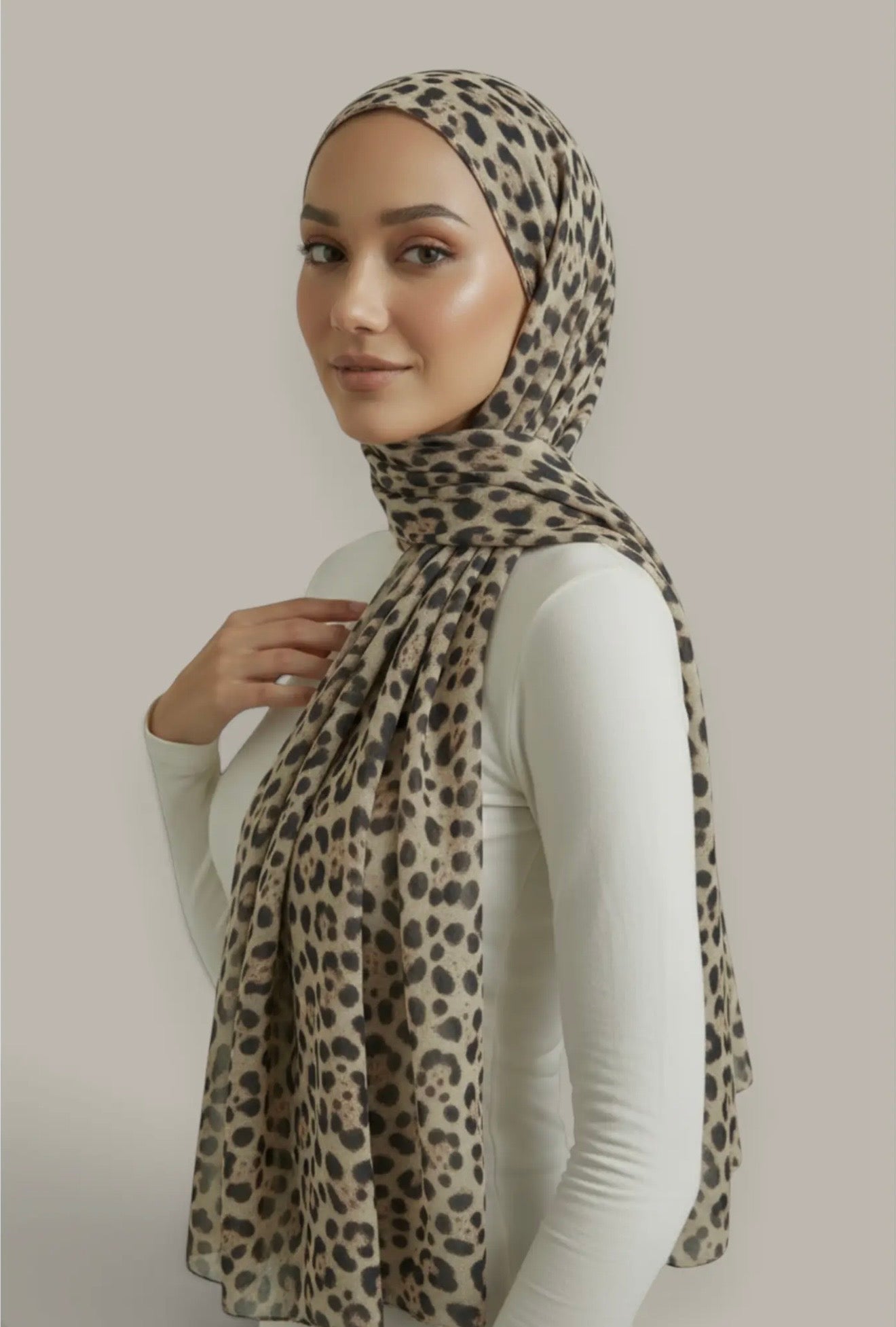 Lot de 2 hijabs léopard