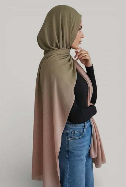 Lot de 2 hijabs dégradé