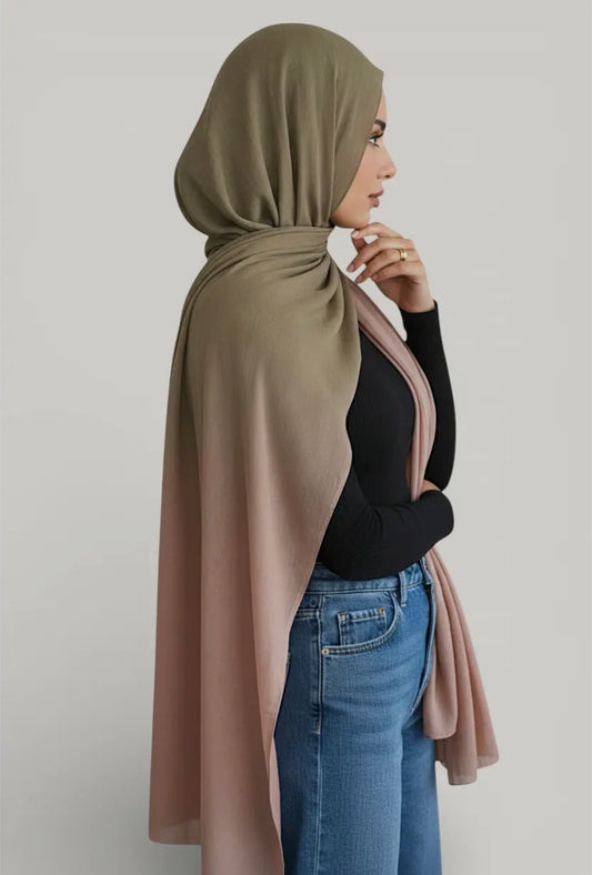 Lot de 2 hijabs dégradé