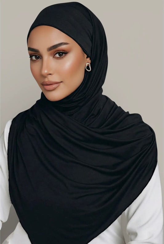 Lot de 2 Hijab en jersey fin extensible