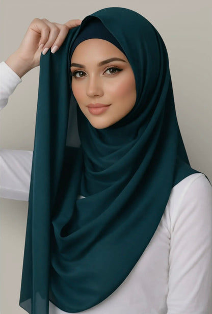 Lot de 2 hijabs unis