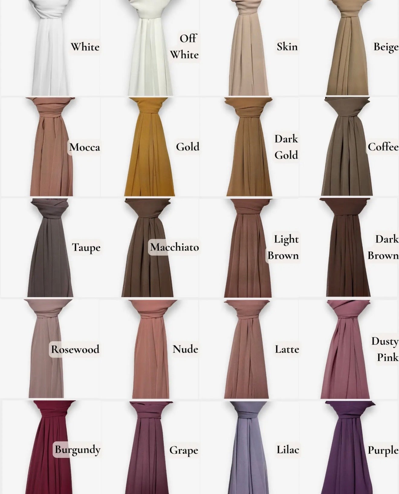 Lot de 2 hijabs unis