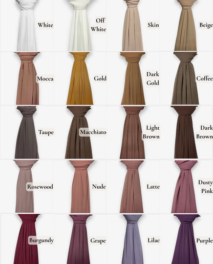 Lot de 2 hijabs unis