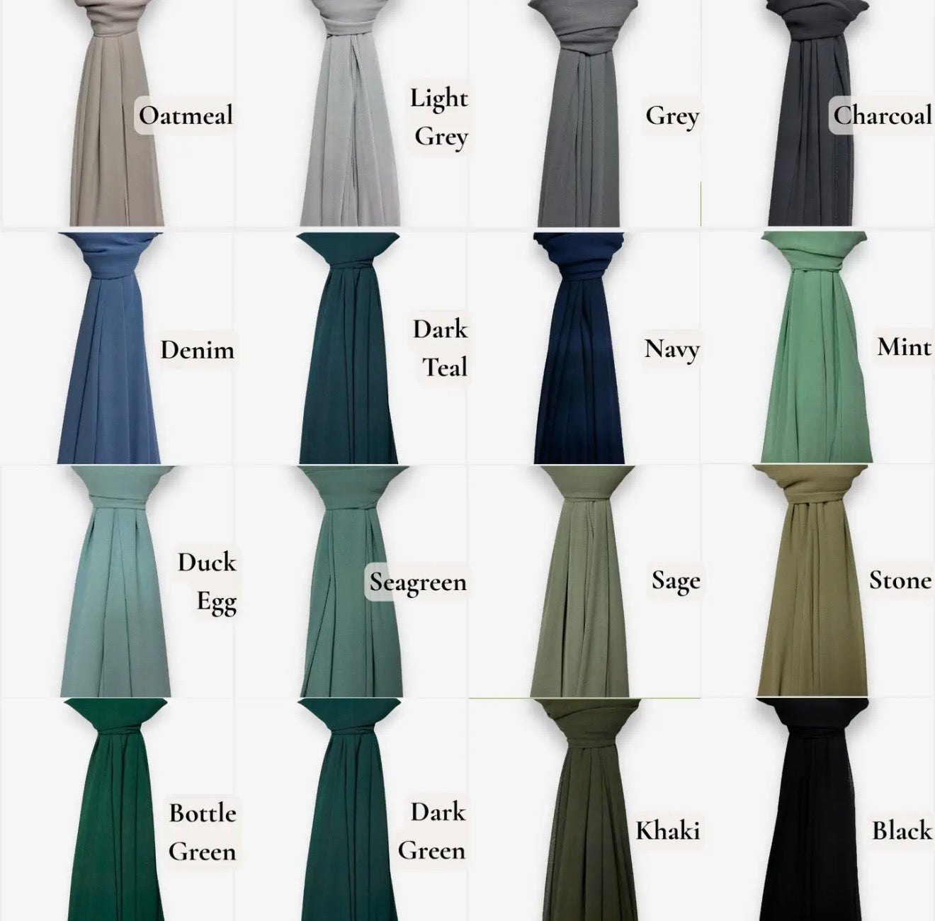 Lot de 2 hijabs unis