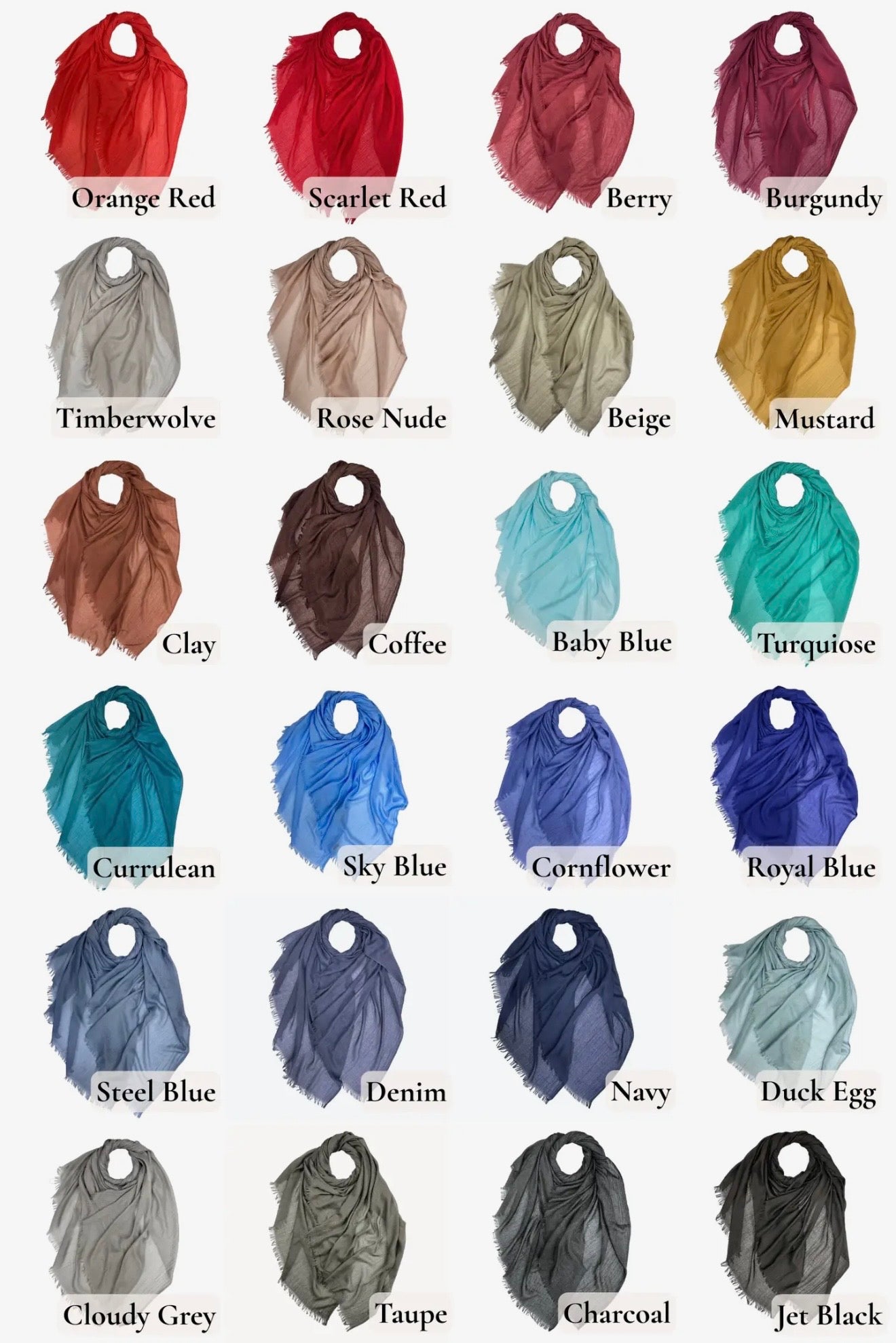 Lot de 2 hijabs en coton modal